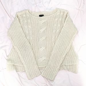 f21 knit cream sweater